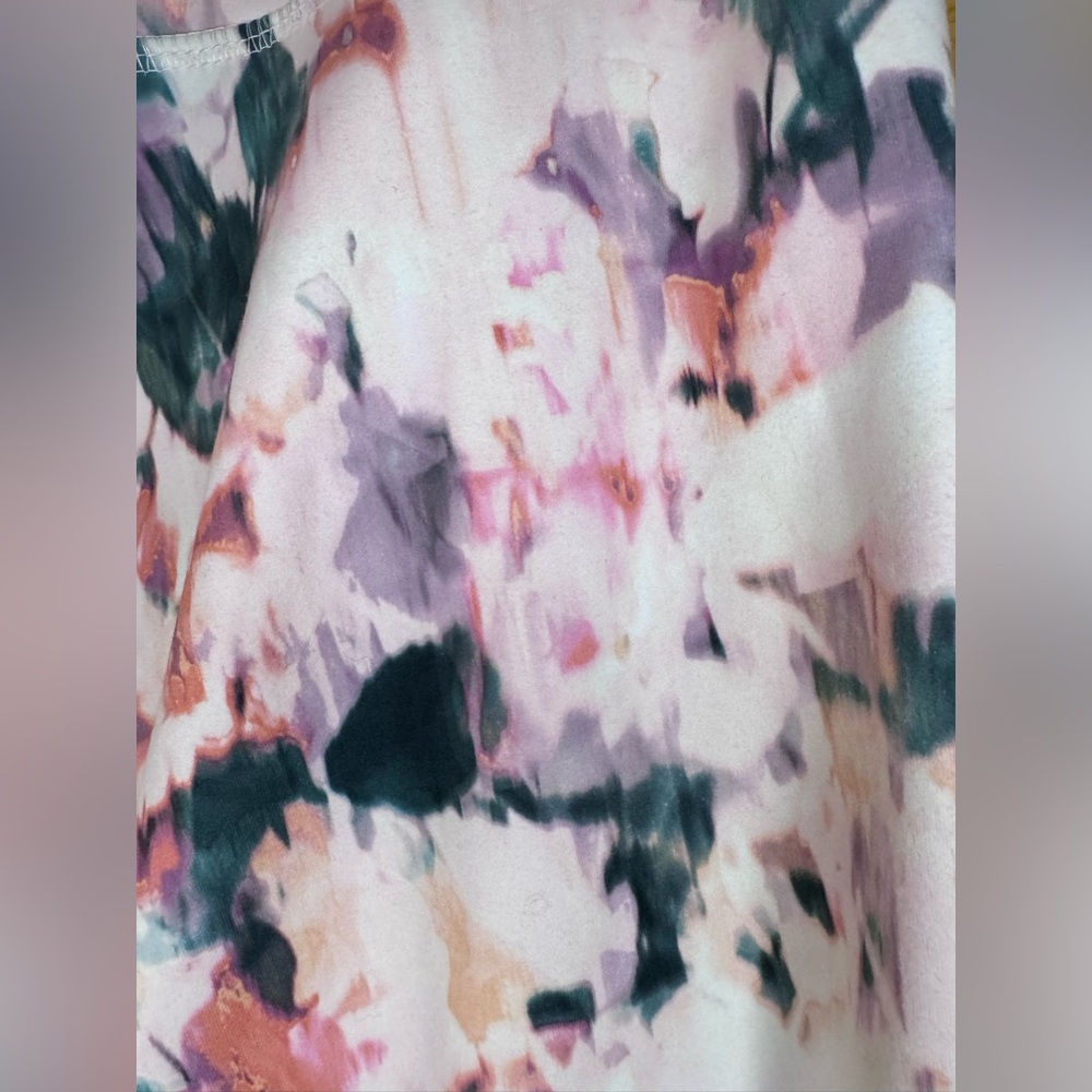 RBX High Waisted Full Length Leggings - Pink and Purple Abstract - Picture 5 of 6